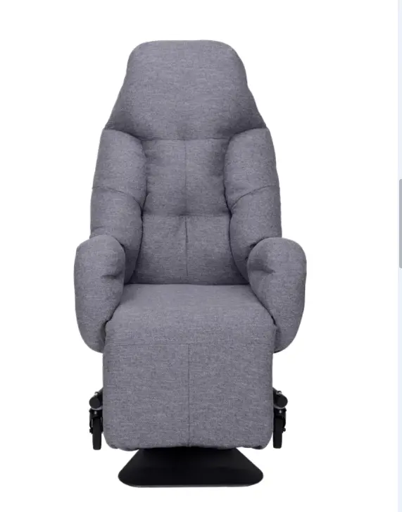 [LIB] Liberty II Fauteuil coquille manuel (L 380, Tissu Chiné Gris, Très bon état)