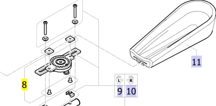 Manchette hémiplégique noire + Kit fixation SP60127120 + SP1667852