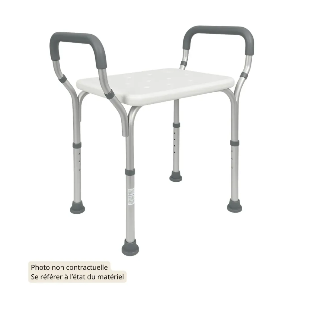 Tabouret de douche avec accoudoirs