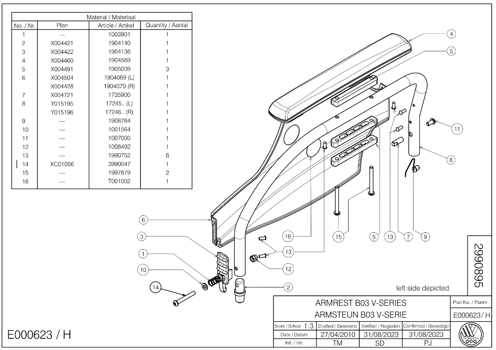 Accoudoir V300 - B03