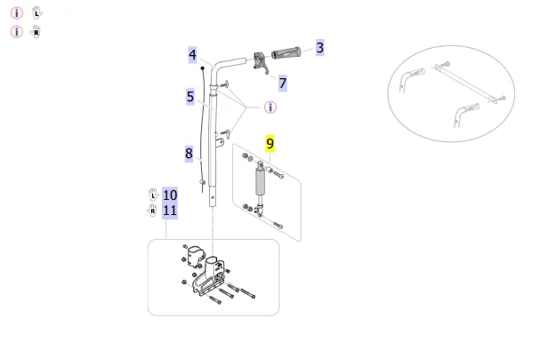 Kit vérin dossier inclinable (unité) 1532595