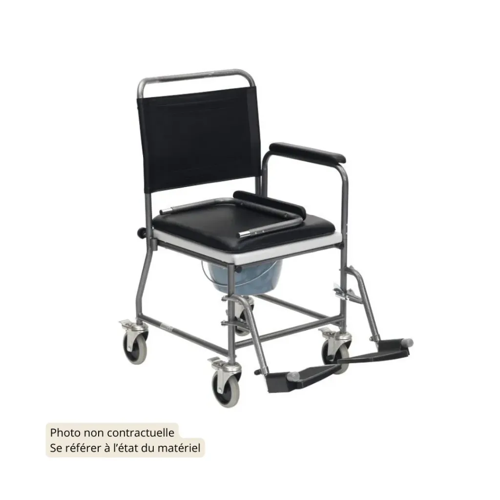 Chaise percée à roulettes Identités