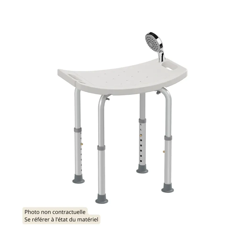 Tabouret de douche - encoches latérales
