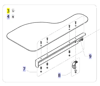Demi-tablette avec support manchette longue Action 3 / 4 - AP1604623 / AP1604624