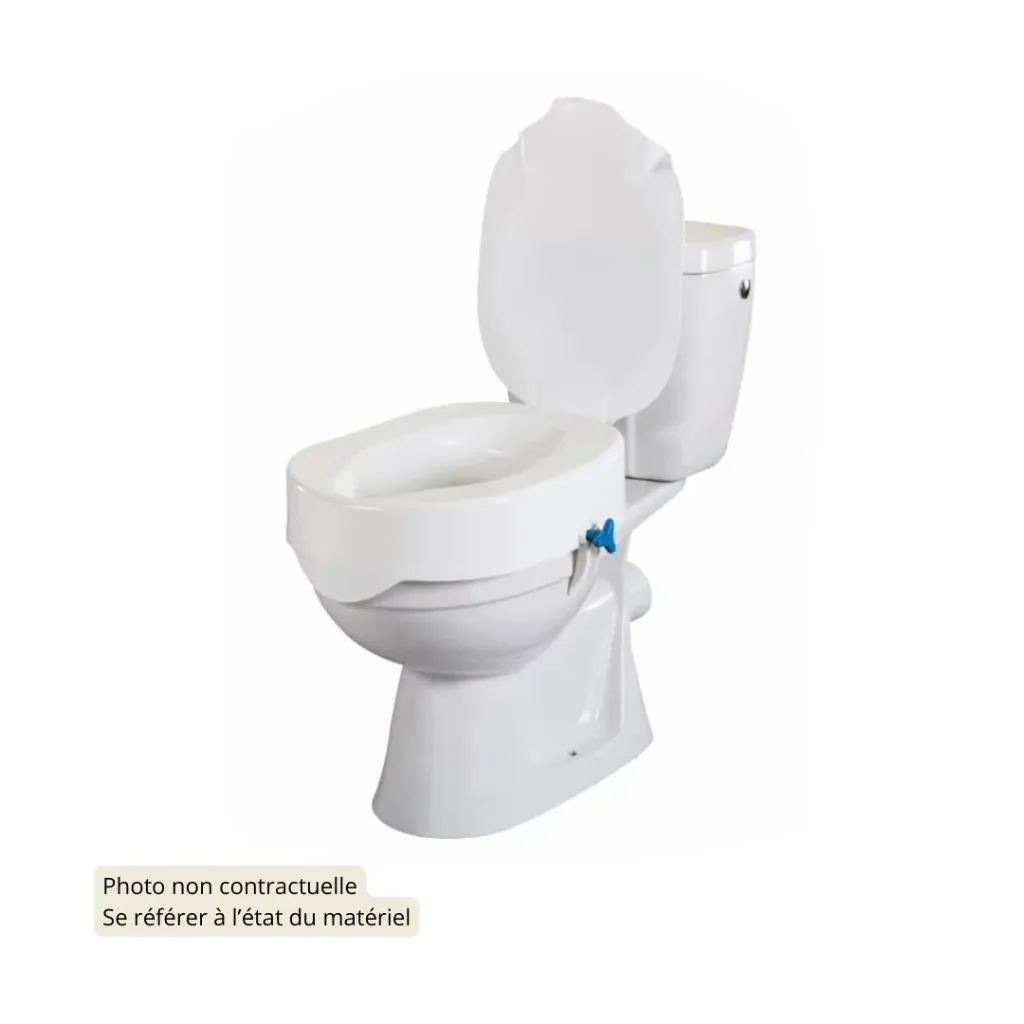 Surélévateur de toilette avec couvercle