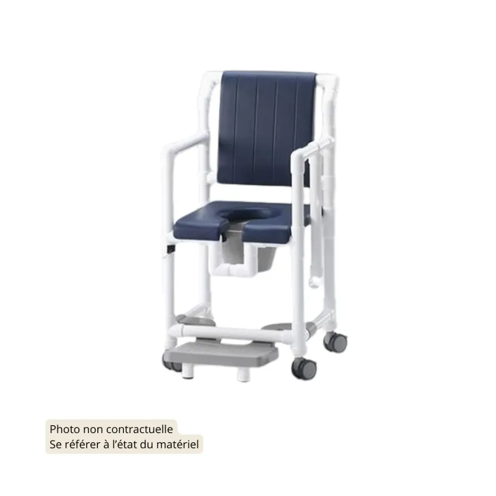 Chaise de douche et toilette percée multifonctions