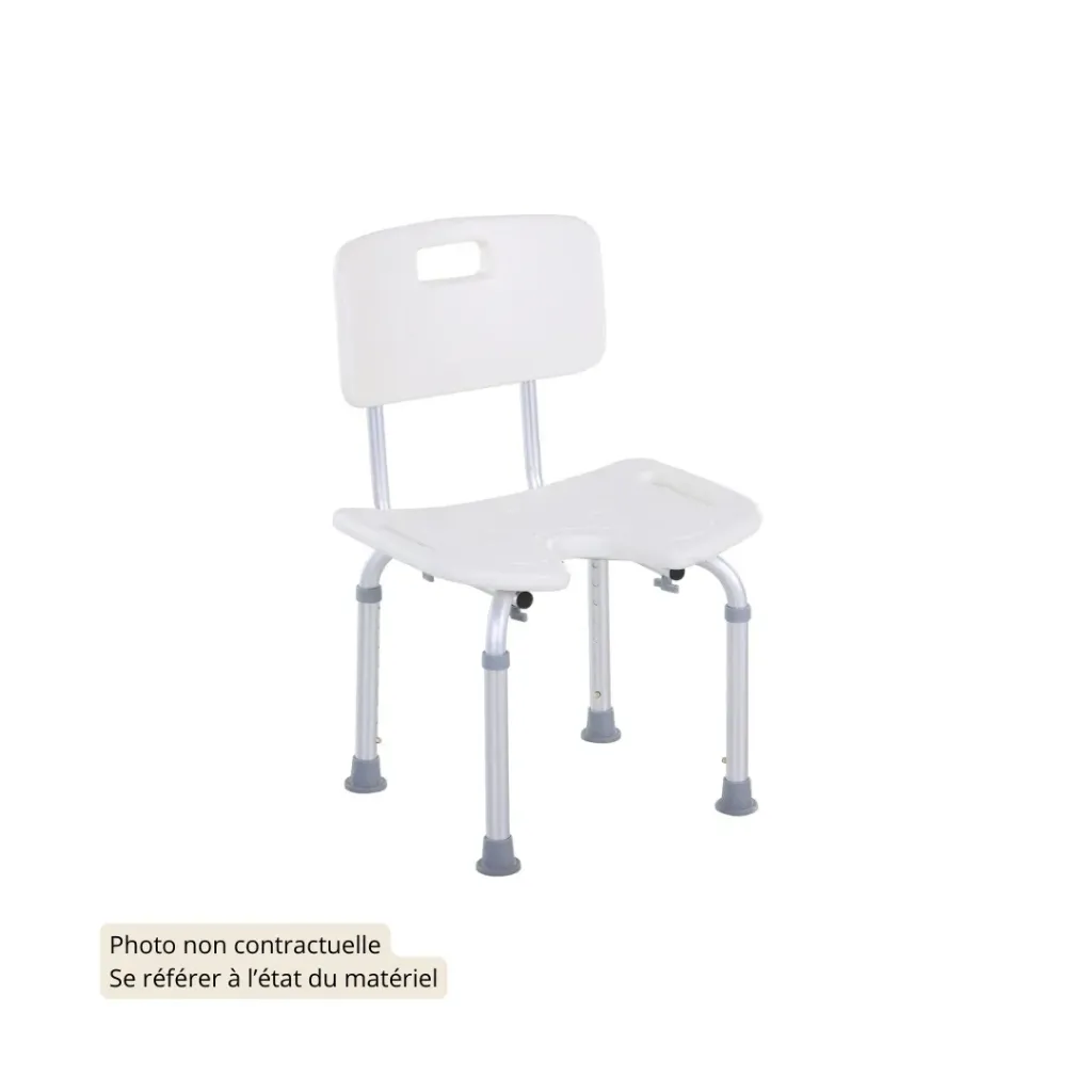 Chaise de douche avec découpe intime