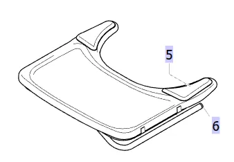 Tablette escamotable avec coussins appui-coudes