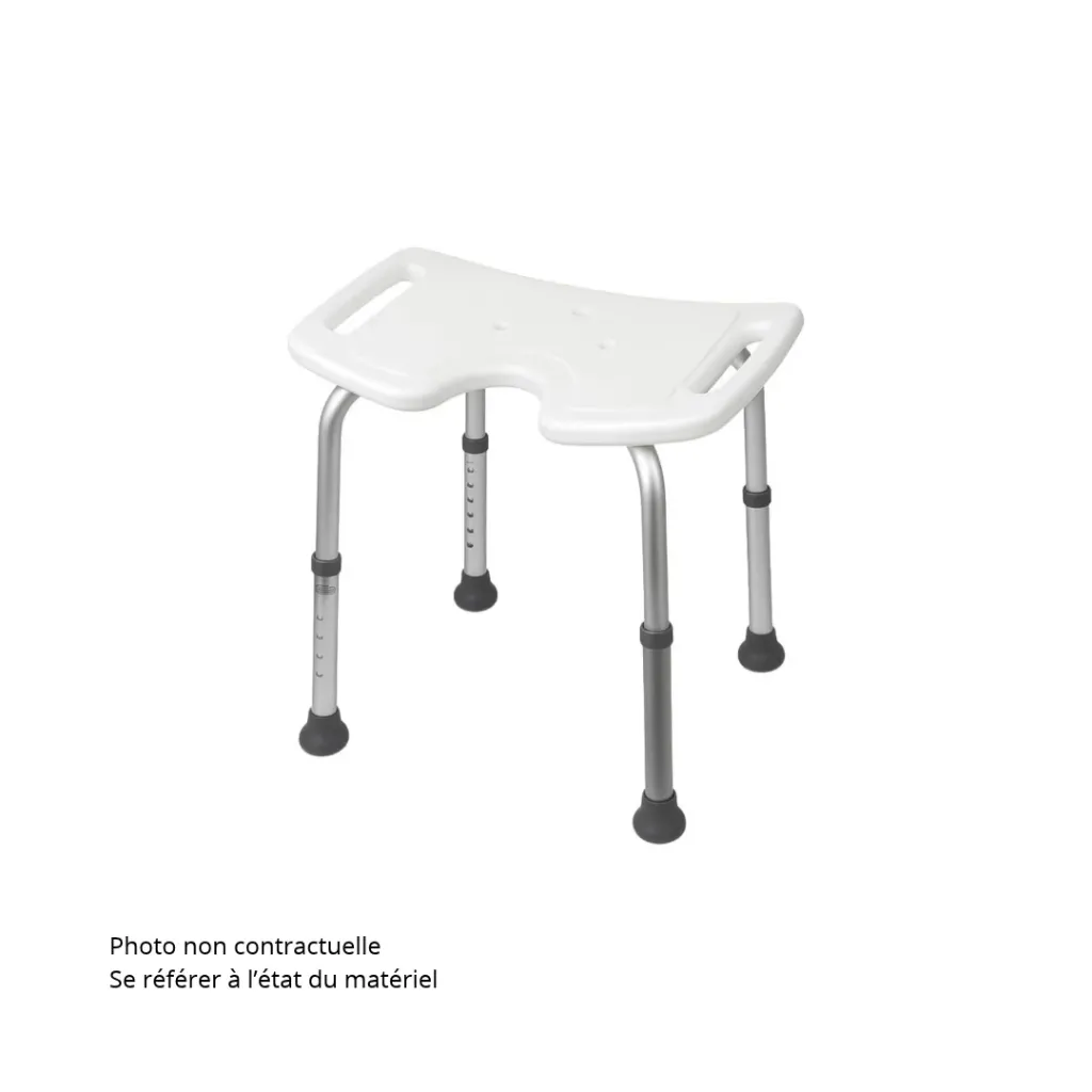 Tabouret de douche avec découpe intime